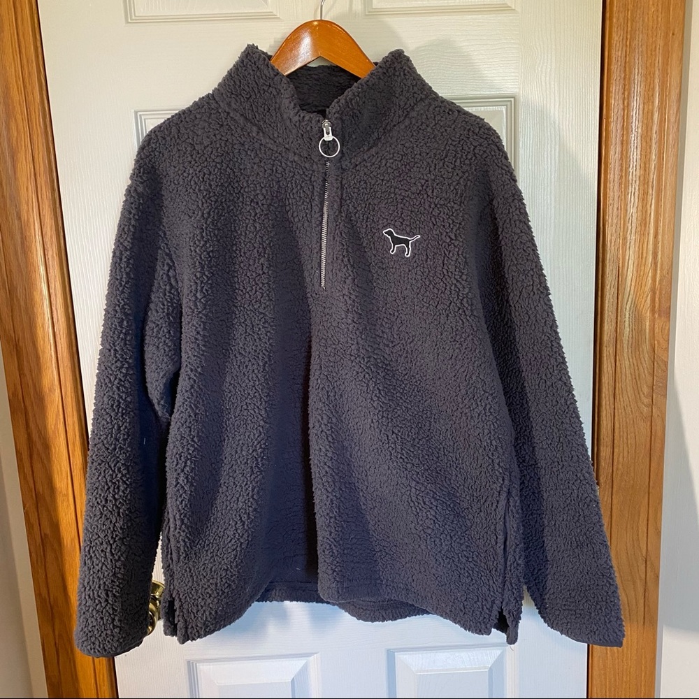 VS PINK Sherpa Quarter Zip